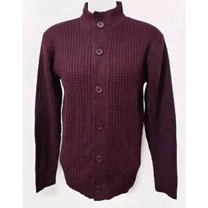 True Rock Sweater Women's Size XL  Long sleeve knit‎ Cardigan Button Down Maroon